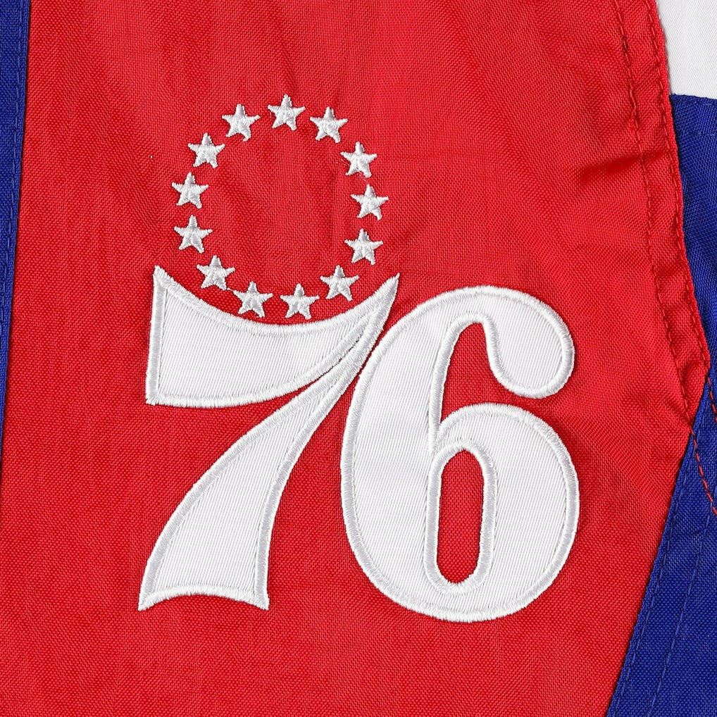 Philadelphia 76ers Starter Body Check Raglan Hoodie Half-Zip Jacket Royal