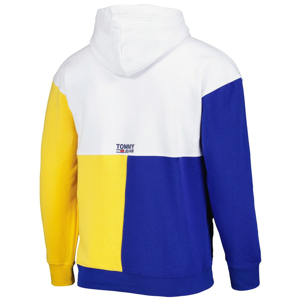 Golden State Warriors Tommy Jeans Andrew Split Pullover Hoodie White/Royal