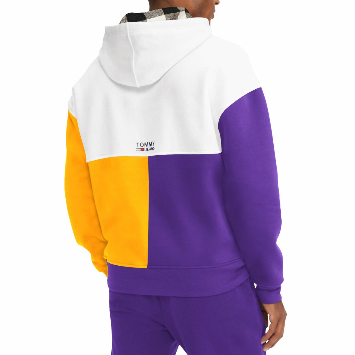 Los Angeles Lakers Tommy Jeans Andrew Split Pullover Hoodie White/Purple