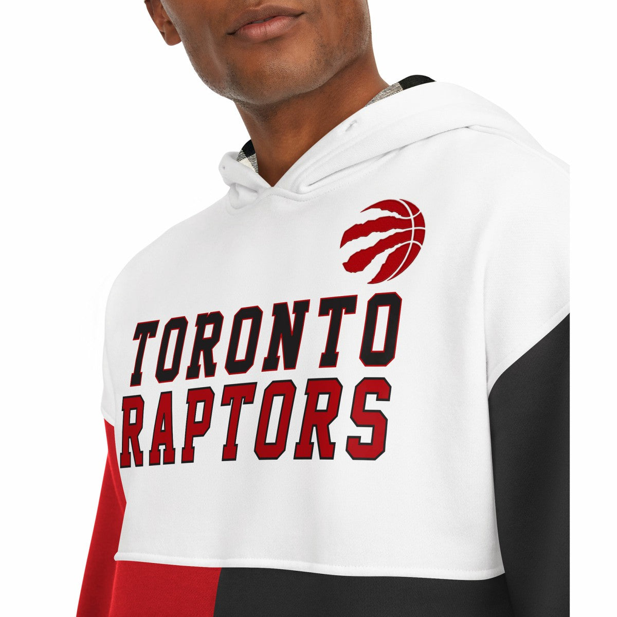 Toronto Raptors Tommy Jeans Andrew Split Pullover Hoodie White/Red