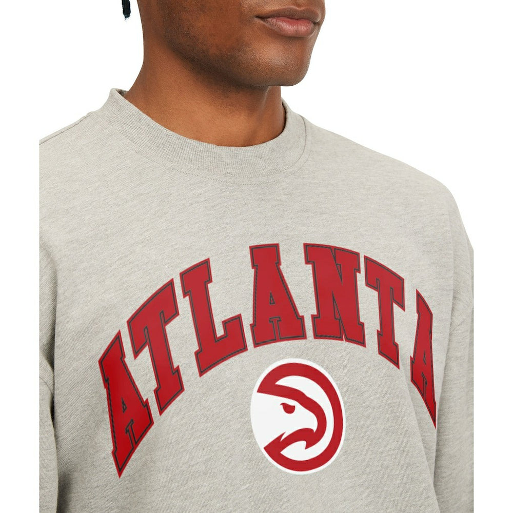 Atlanta Hawks Tommy Jeans James Patch Pullover Sweatshirt Gray