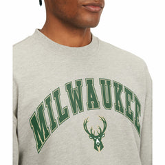 Milwaukee Bucks Tommy Jeans James Patch Pullover Sweatshirt Gray