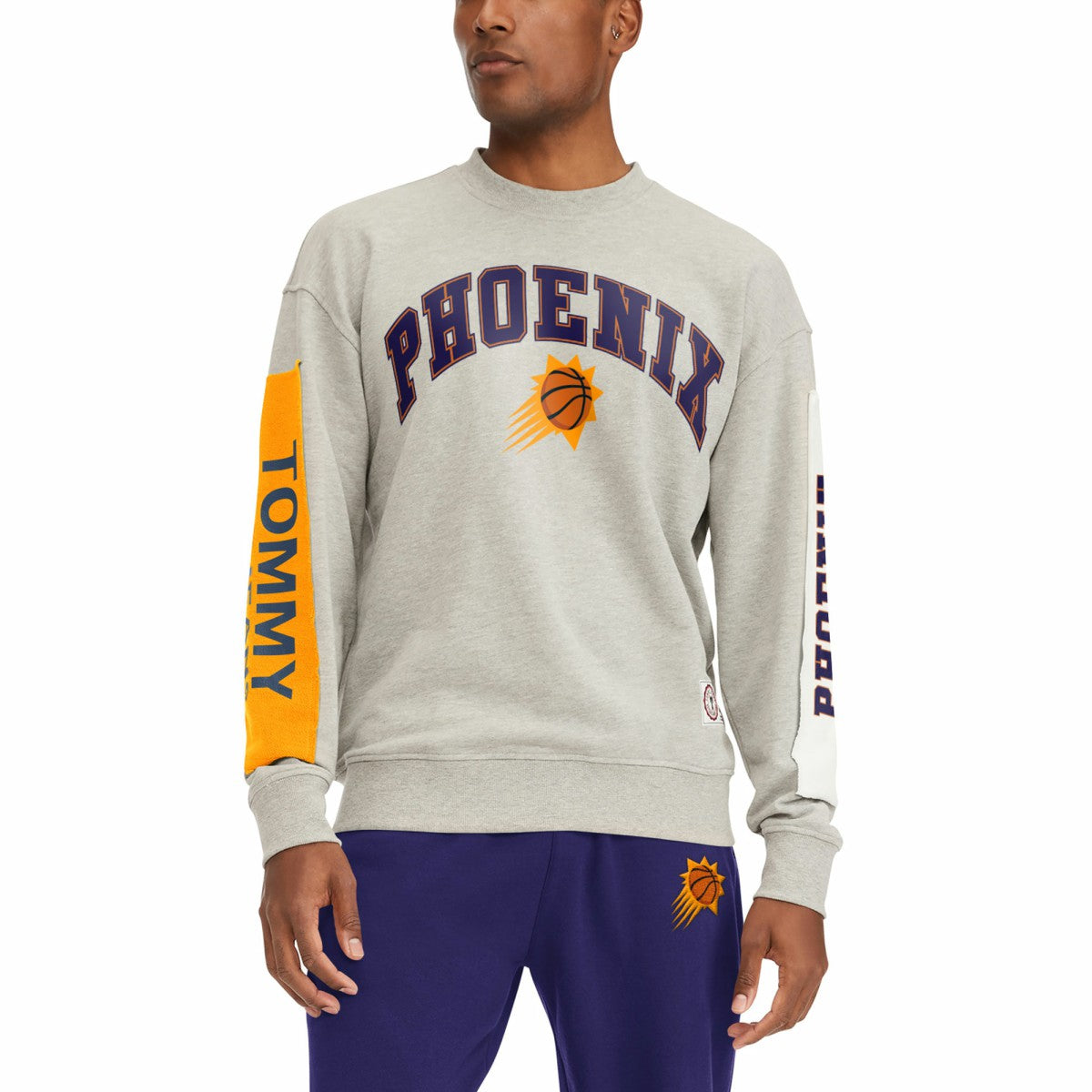 Phoenix Suns Tommy Jeans James Patch Pullover Sweatshirt Gray