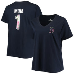 Boston Red Sox Women's Plus Size #1 Mom 2-Hit V-Neck T-Shirt Online