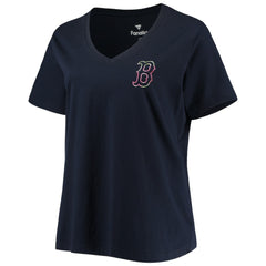 Boston Red Sox Women's Plus Size #1 Mom 2-Hit V-Neck T-Shirt Online