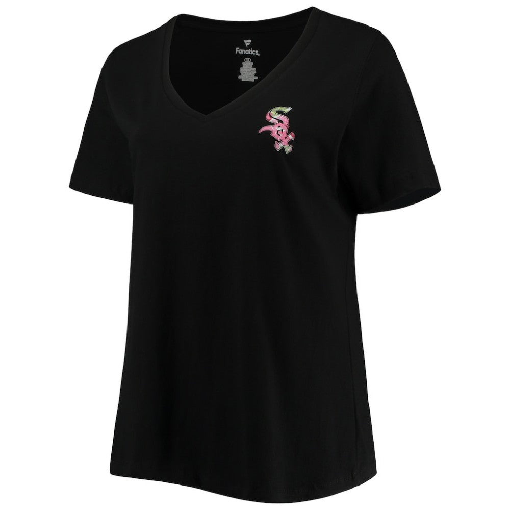 Chicago White Sox Women's Plus Size #1 Mom 2-Hit V-Neck T-Shirt Outlet