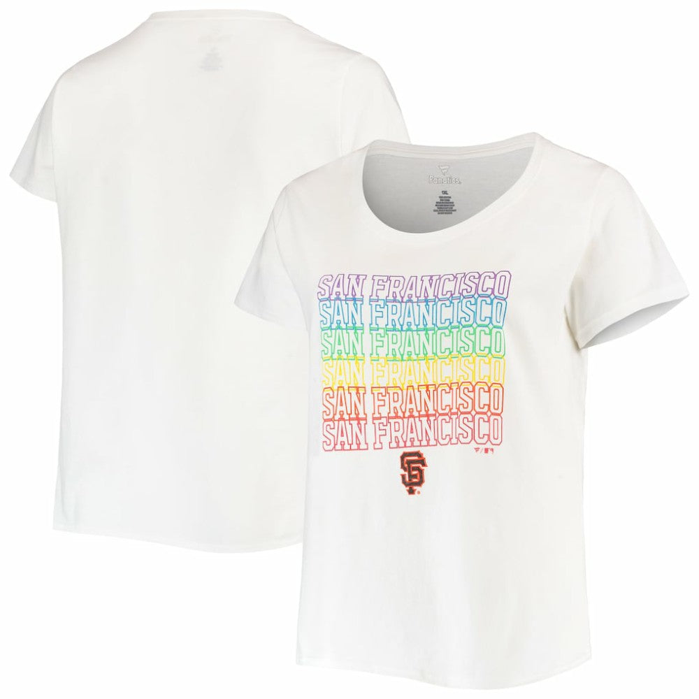 San Francisco Giants Women's Plus Size Pride Scoop Neck T-Shirt Outlet