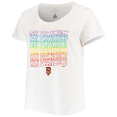 San Francisco Giants Women's Plus Size Pride Scoop Neck T-Shirt Outlet