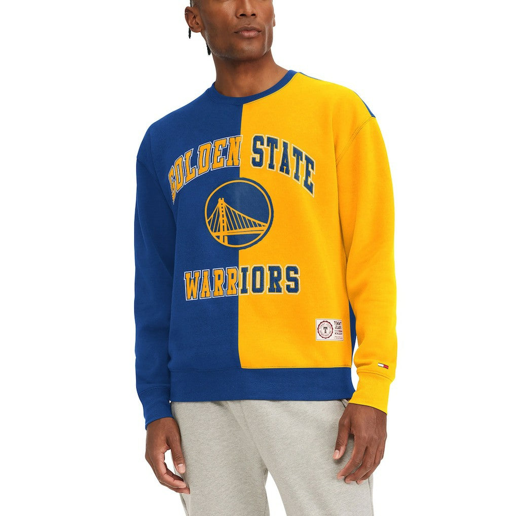 Golden State Warriors Tommy Jeans Keith Split Pullover Sweatshirt Royal/Yellow