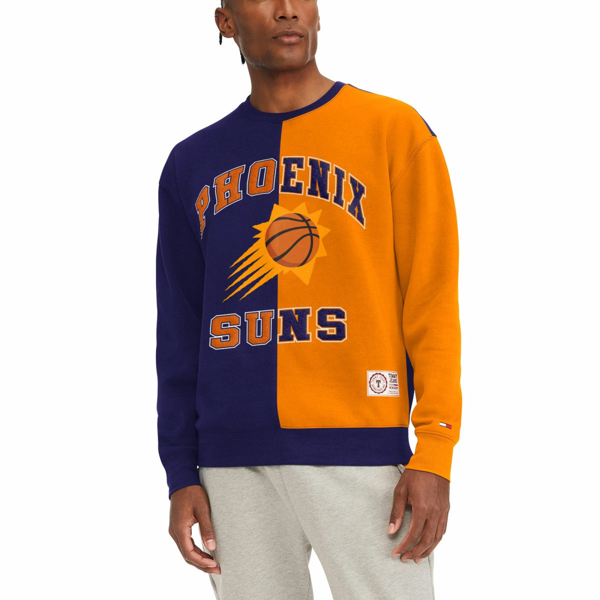 Phoenix Suns Tommy Jeans Keith Split Pullover Sweatshirt Purple/Orange