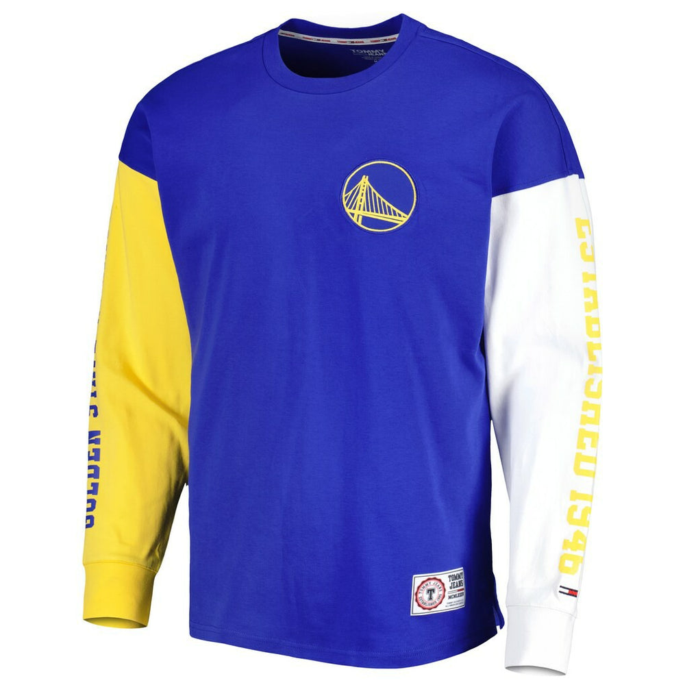 Golden State Warriors Tommy Jeans Richie Color Block Long Sleeve T-Shirt Royal