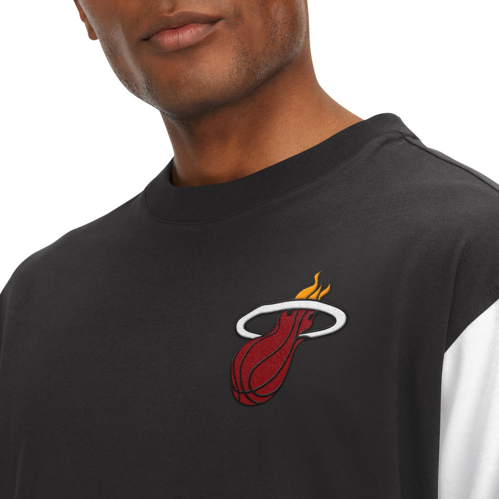 Miami Heat Tommy Jeans Richie Color Block Long Sleeve T-Shirt Black