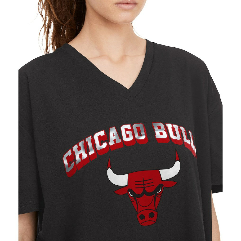 Chicago Bulls Tommy Jeans Women's Ashley V-Neck T-Shirt Black