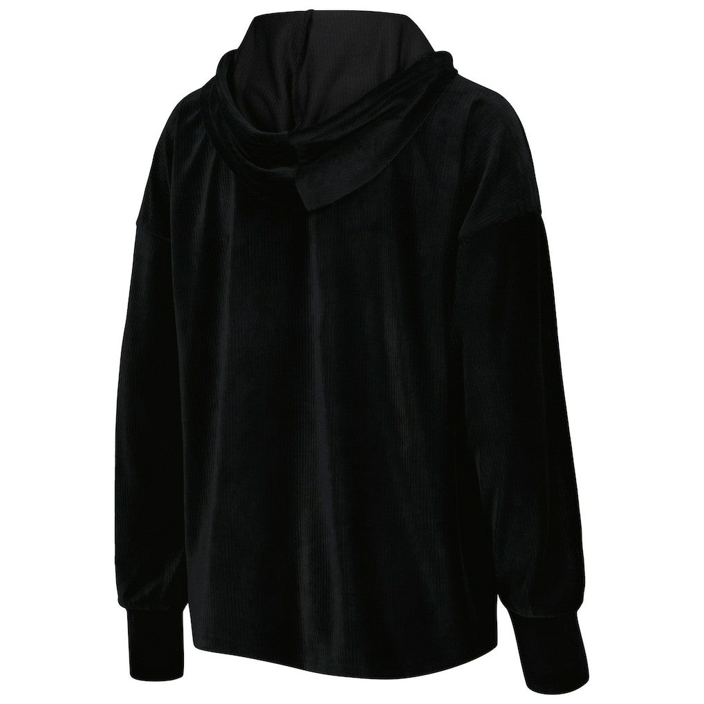 Chicago Bulls Touch Women's End Line Velour Pullover Hoodie Black