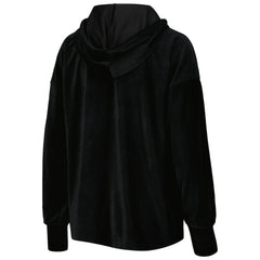 Brooklyn Nets Touch Women's End Line Velour Pullover Hoodie Black