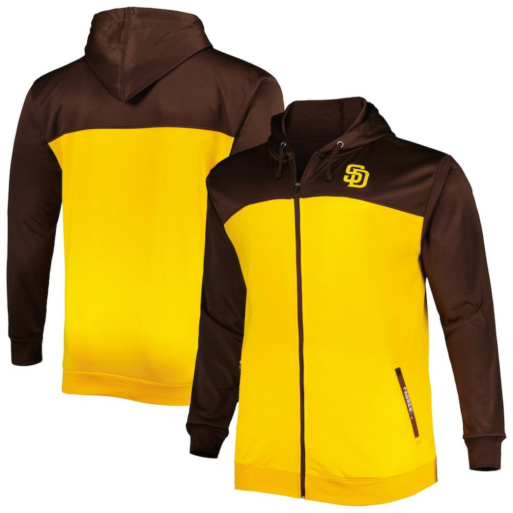 San Diego Padres Big & Tall Yoke Full-Zip Hoodie Online