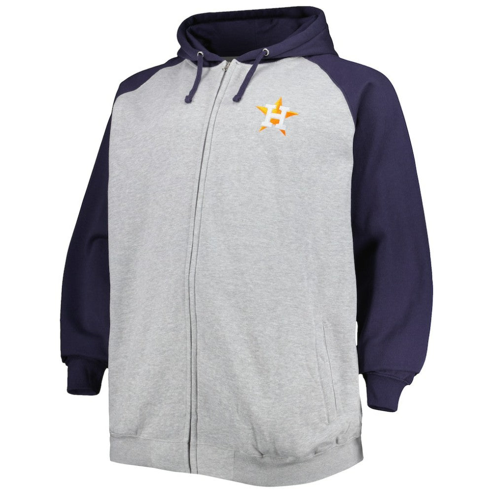 Houston Astros Big & Tall Raglan Full-Zip Hoodie Sale
