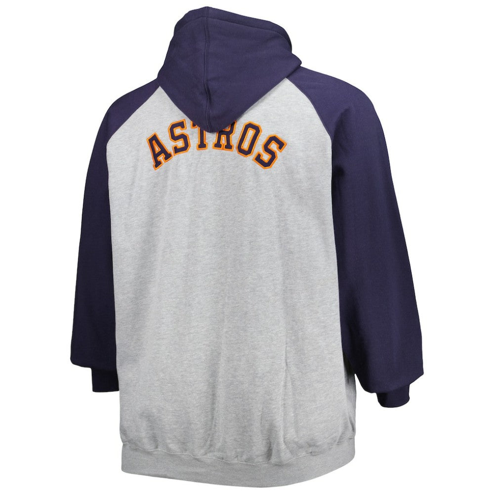 Houston Astros Big & Tall Raglan Full-Zip Hoodie Sale