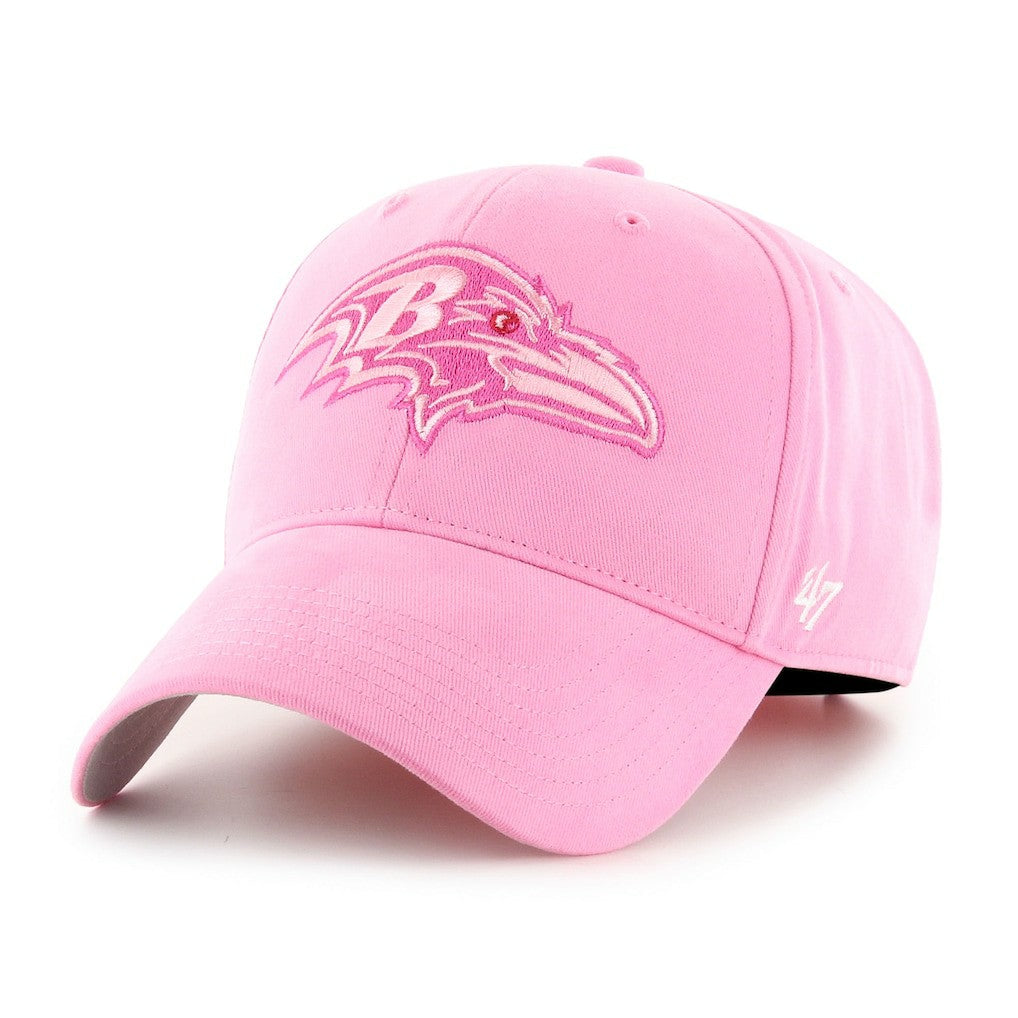 Baltimore Ravens '47 Girls Youth Rose MVP Adjustable Hat - Pink - 47 brand