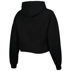 Philadelphia 76ers Lusso Women's Layla World Tour Cropped Pullover Hoodie Black