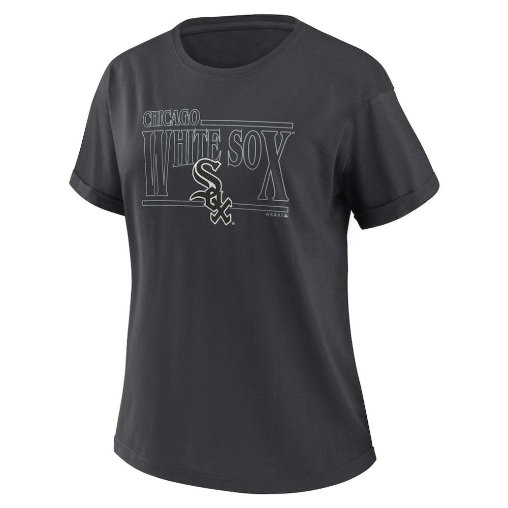 Chicago White Sox WEAR by Erin Andrews Women's Oversized Boyfriend T-Shirt for sale