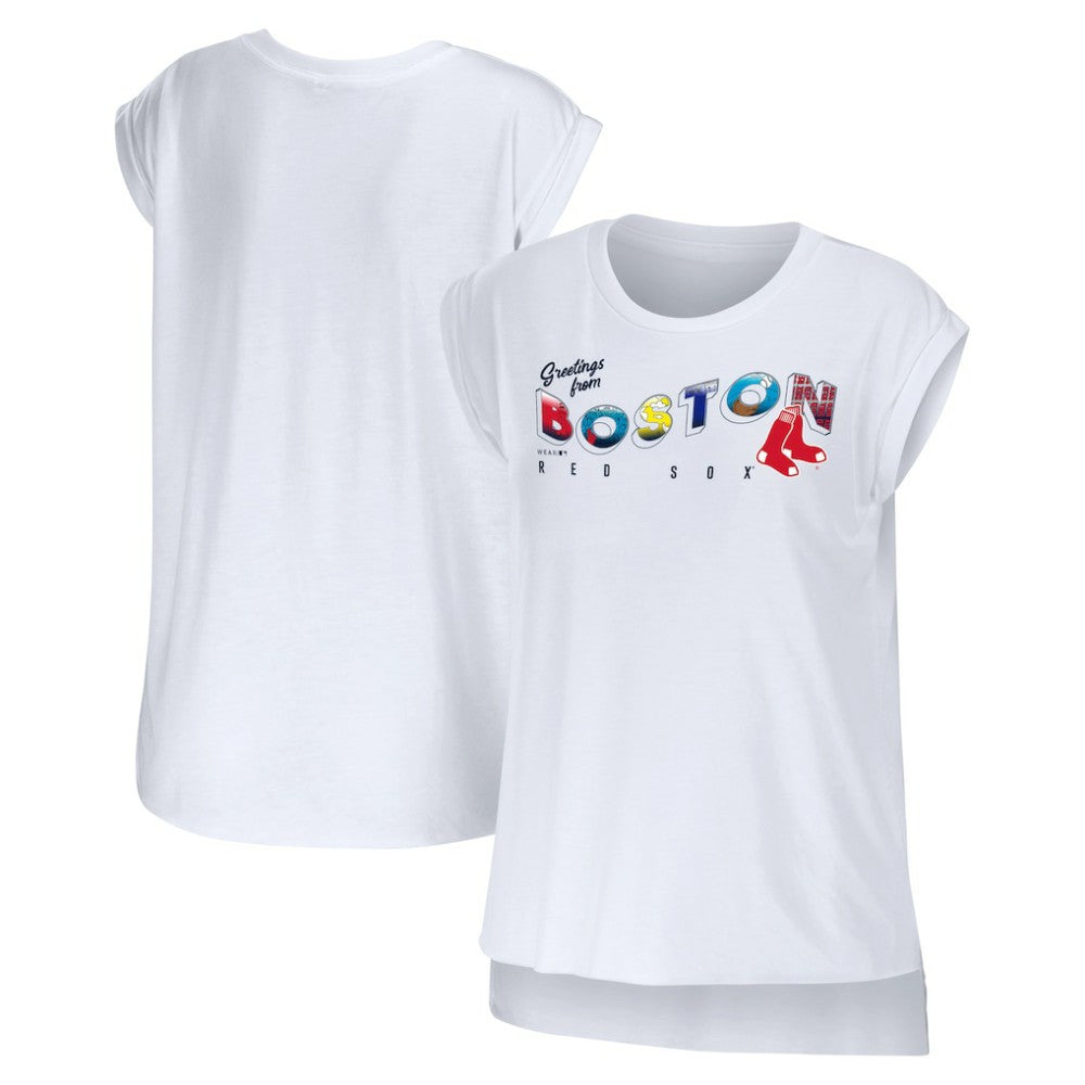 Boston Red Sox WEAR by Erin Andrews Women's Greetings From T-Shirt Near Me