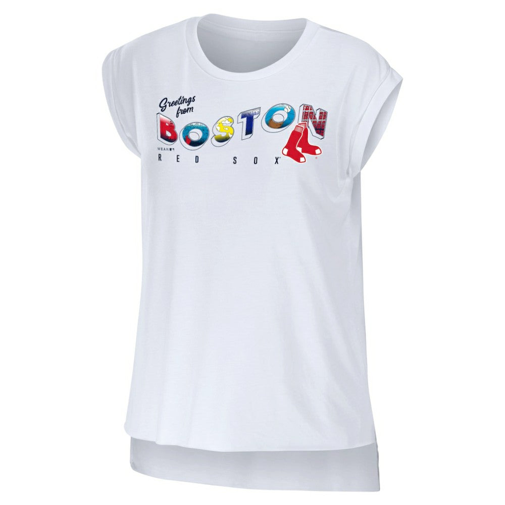 Boston Red Sox WEAR by Erin Andrews Women's Greetings From T-Shirt Near Me