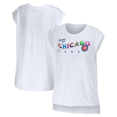 Chicago Cubs WEAR by Erin Andrews Women's Greetings From T-Shirt Sale