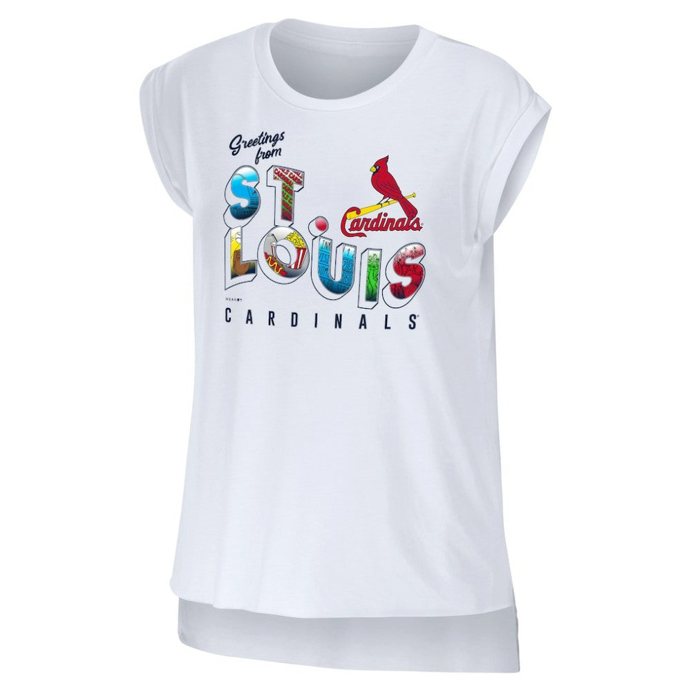 St. Louis Cardinals WEAR by Erin Andrews Women's Greetings From T-Shirt Outlet