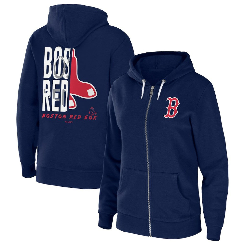 Boston Red Sox WEAR by Erin Andrews Women's Sponge Fleece Full-Zip Hoodie Near Me