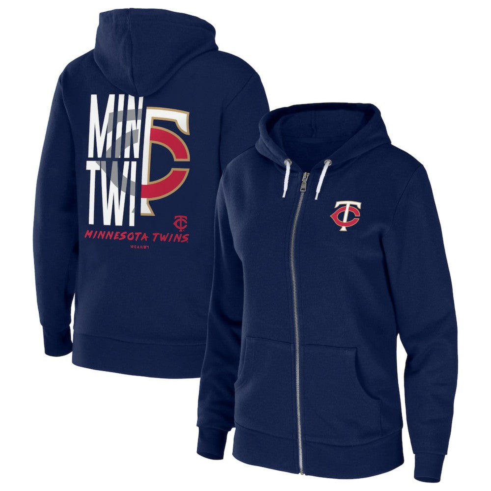Minnesota Twins WEAR by Erin Andrews Women's Sponge Fleece Full-Zip Hoodie Online
