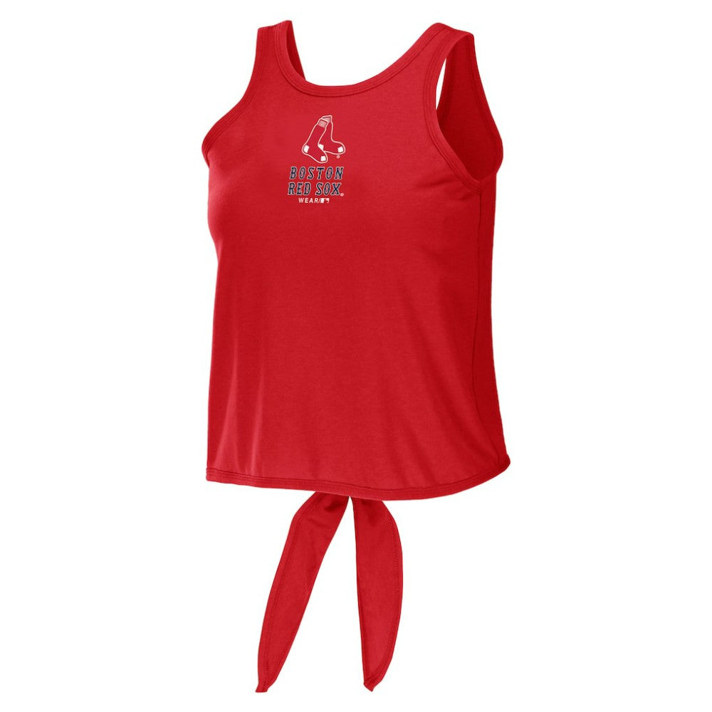 Boston Red Sox WEAR by Erin Andrews Women's Open Back Twist Tie Tank Top Discount