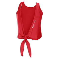 Boston Red Sox WEAR by Erin Andrews Women's Open Back Twist Tie Tank Top Discount