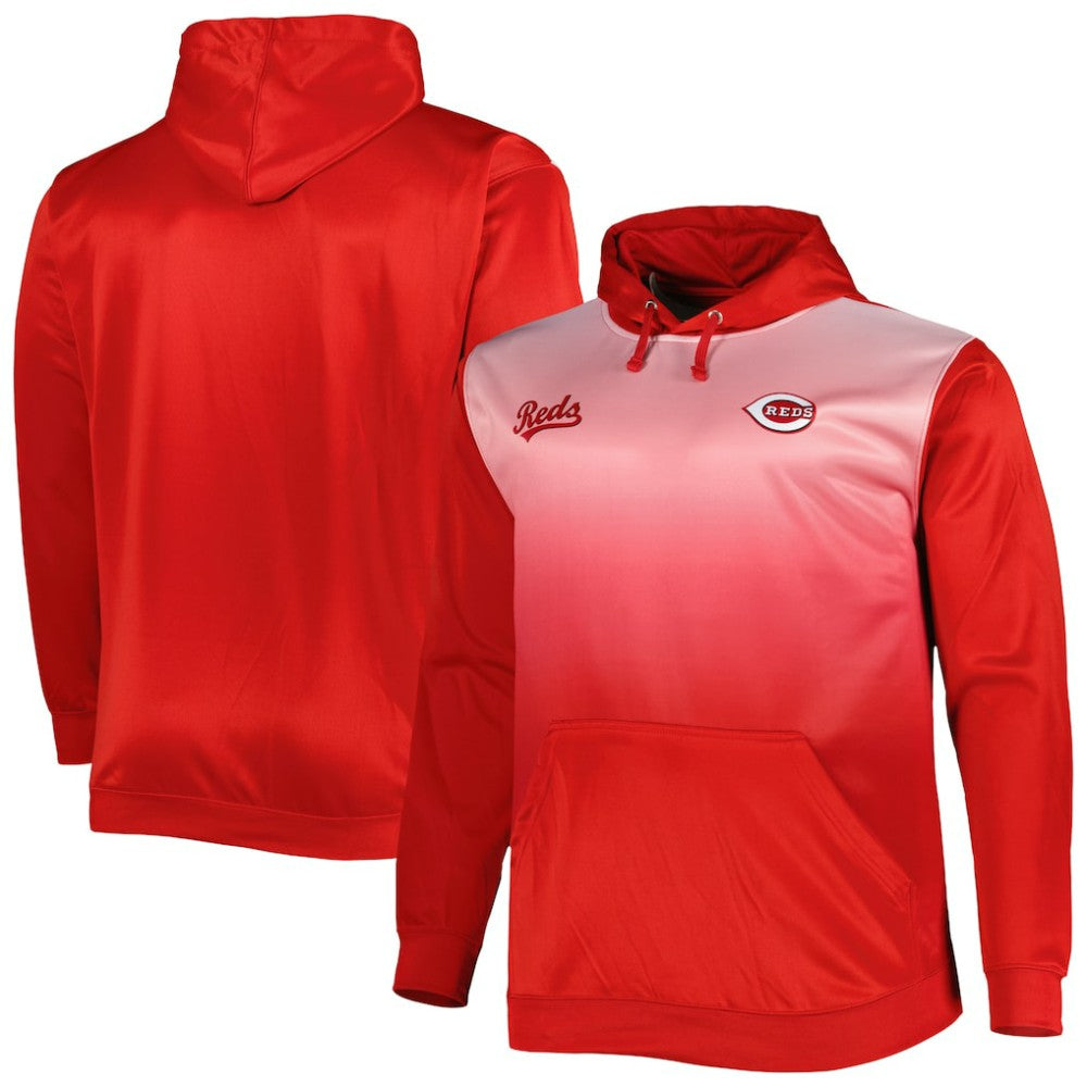 Cincinnati Reds Fade Sublimated Fleece Pullover Hoodie Discount