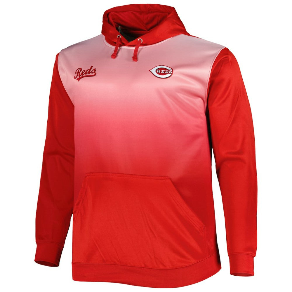 Cincinnati Reds Fade Sublimated Fleece Pullover Hoodie Discount