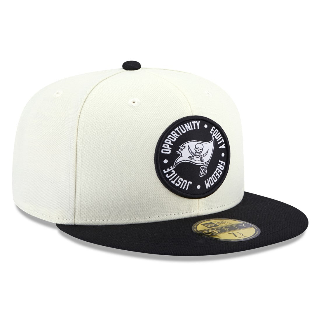 Tampa Bay Buccaneers New Era 2022 Inspire Change 59FIFTY Fitted Hat - Cream/Black - NFL