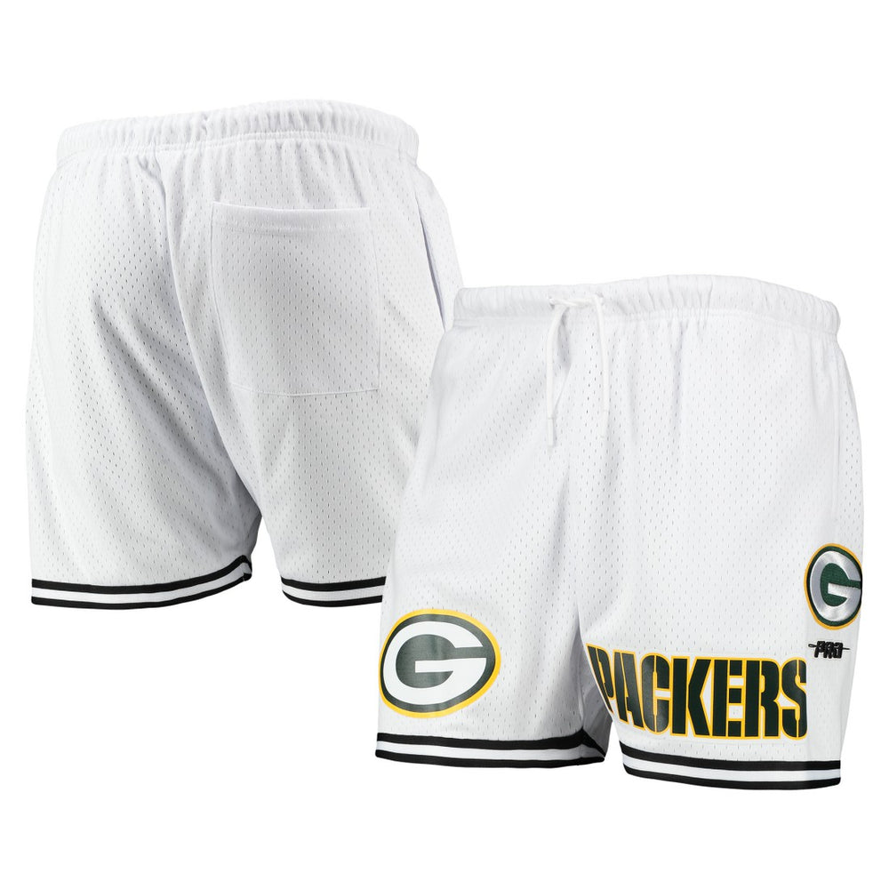 Green Bay Packers Pro Standard Mesh Shorts - White/Black - NFL