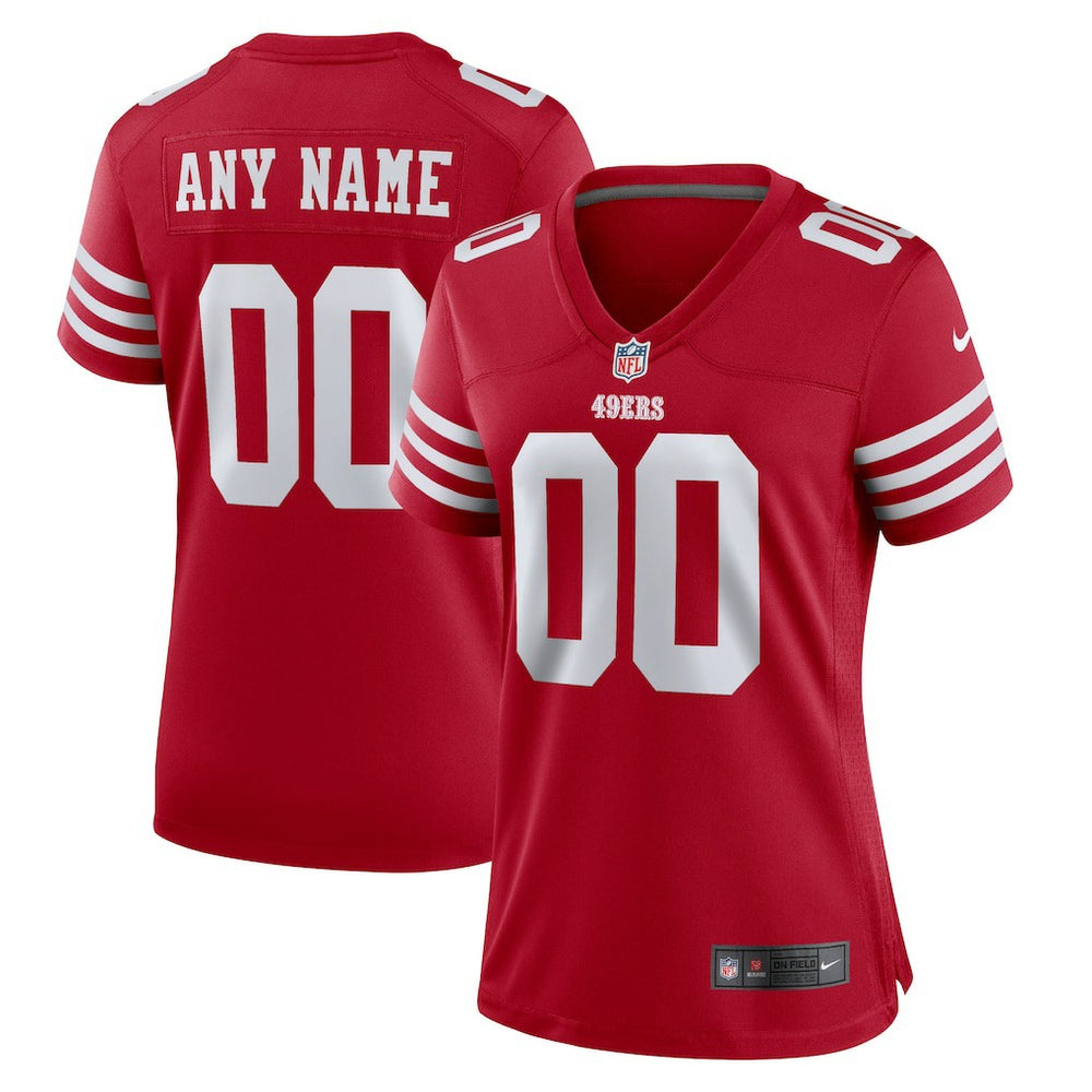 San Francisco 49ers Women's Game Custom Jersey - Scarlet - Nike