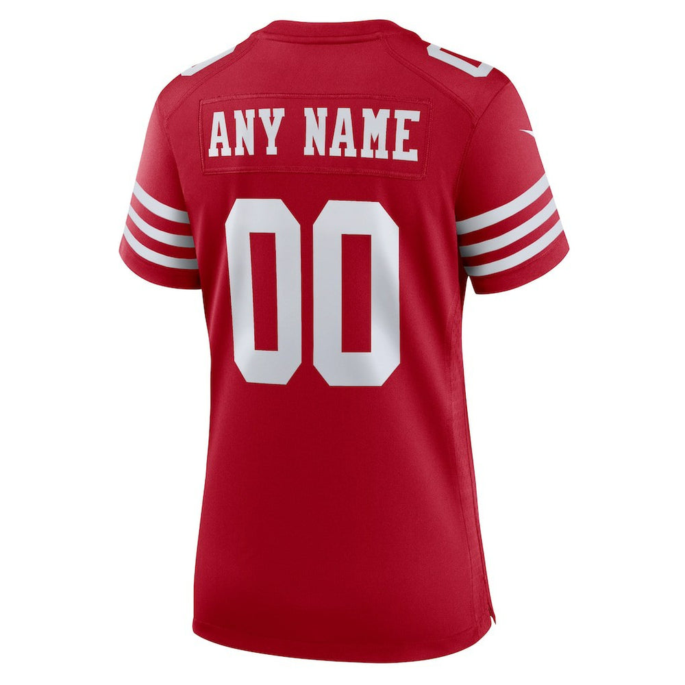 San Francisco 49ers Women's Game Custom Jersey - Scarlet - Nike