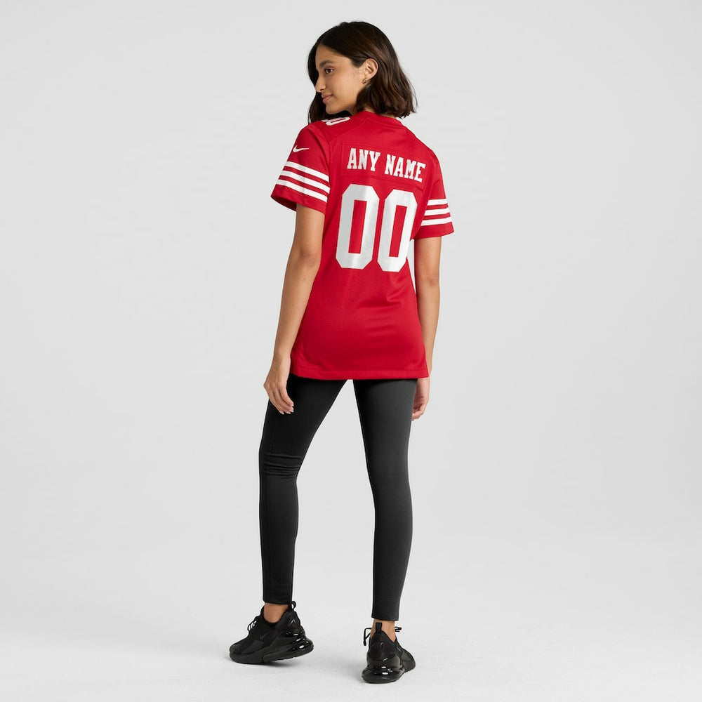 San Francisco 49ers Women's Game Custom Jersey - Scarlet - Nike