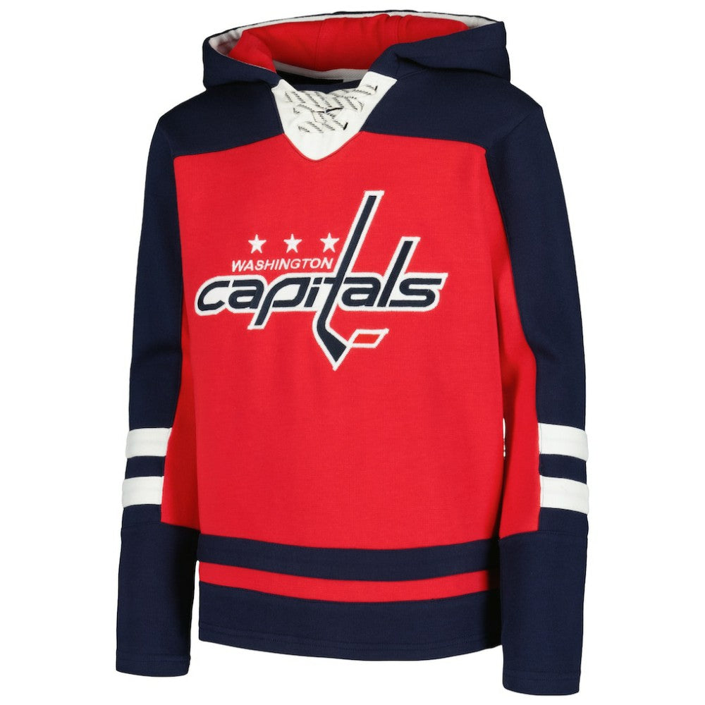 TJ Oshie Washington Capitals Youth Ageless Must-Have V-Neck Name & Number Pullover Hoodie - Red | NHL sale