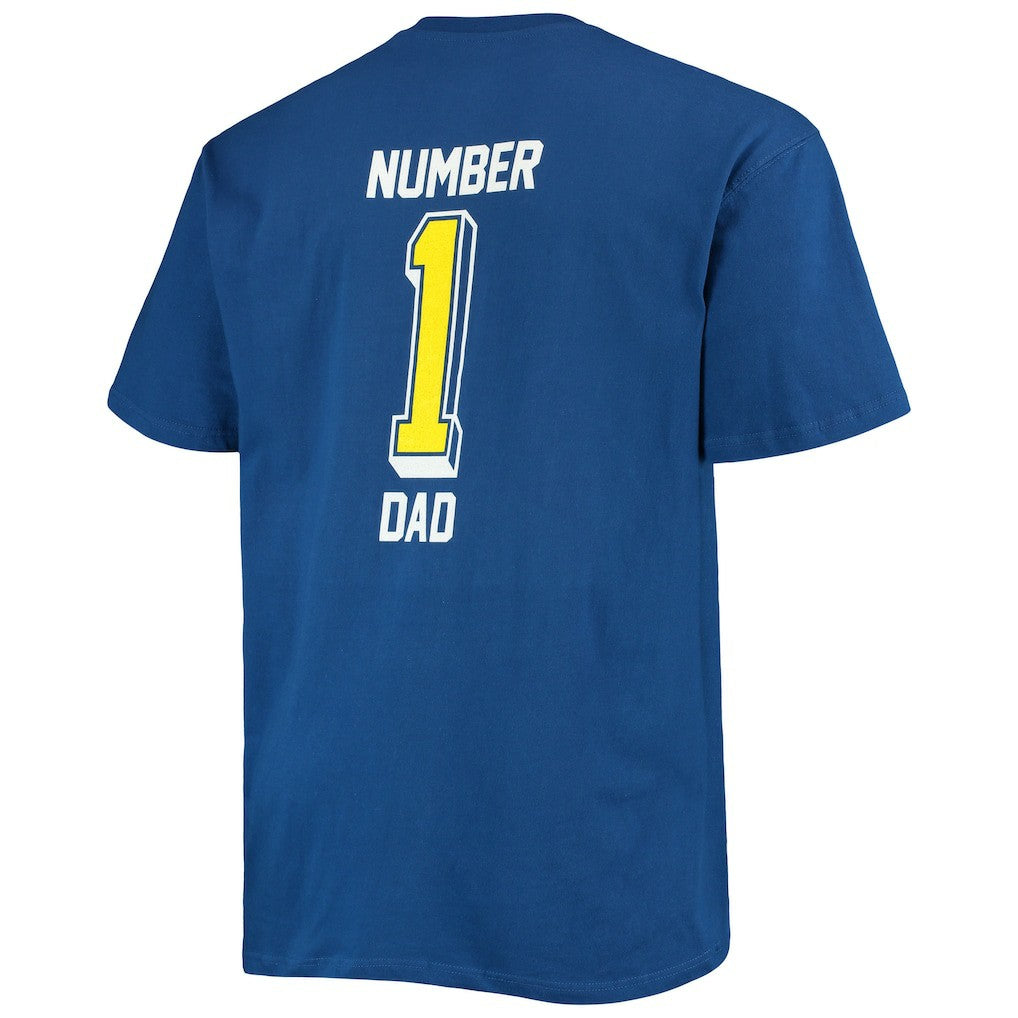 Los Angeles Rams Big & Tall #1 Dad 2-Hit T-Shirt - Royal - Fanatics
