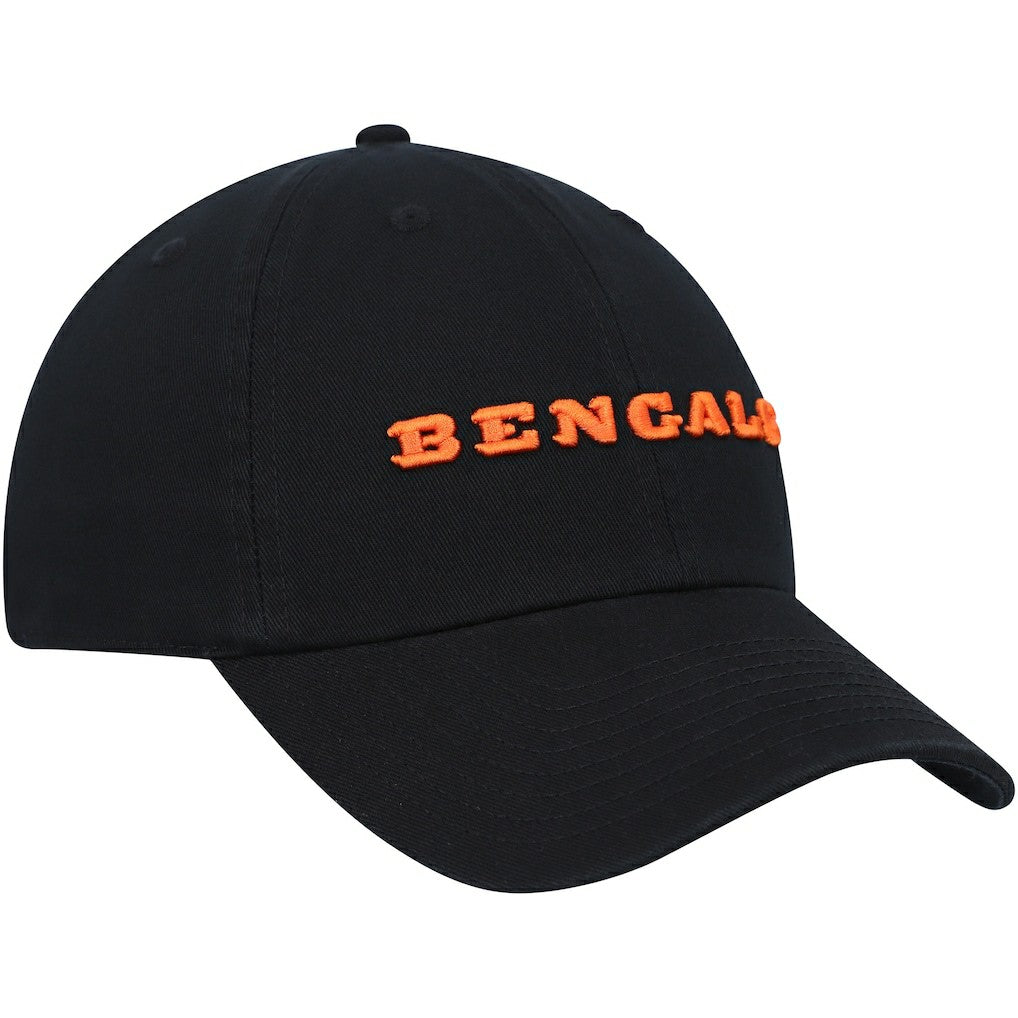 Cincinnati Bengals '47 Clean Up Script Adjustable Hat - Black - 47 brand