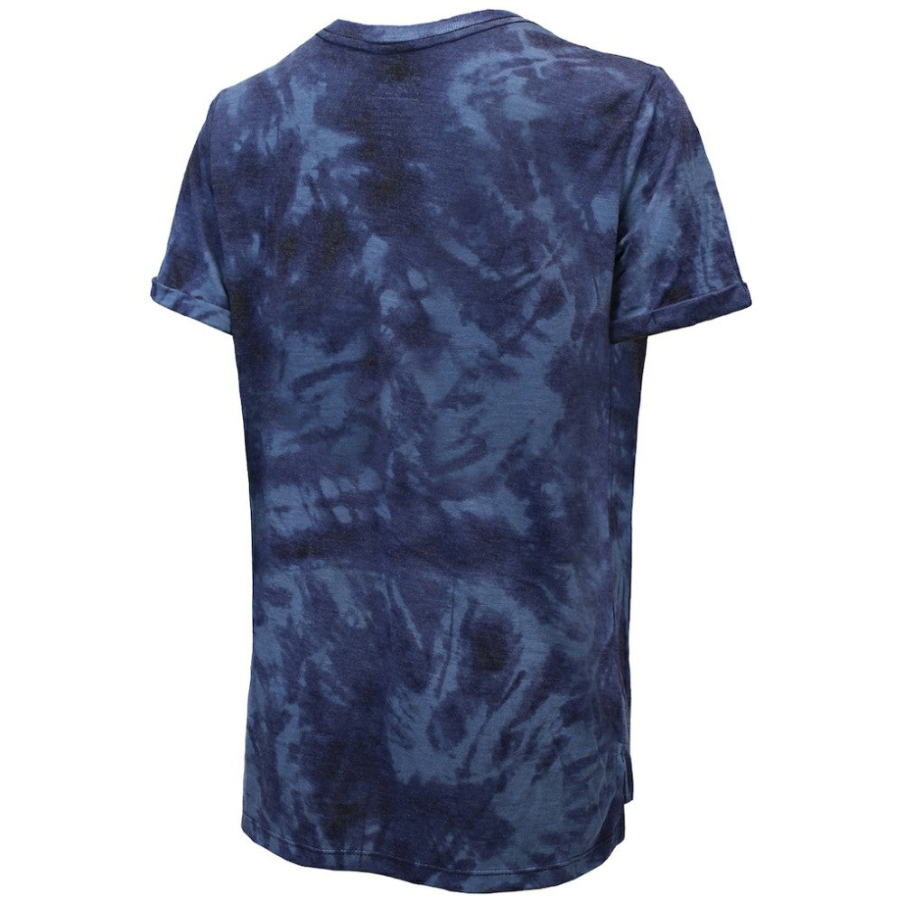 Seattle Kraken Majestic Threads Women's Boyfriend Tie-Dye T-Shirt - Deep Sea Blue | NHL discount