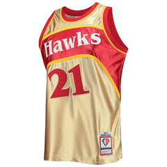 Mitchell & Ness Dominique Wilkins Atlanta Hawks 75th Anniversary 1986/87 Hardwood Classics Swingman Jersey Gold
