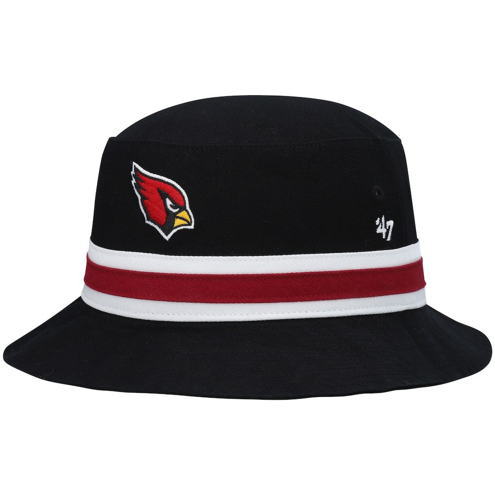 Arizona Cardinals '47 Striped Bucket Hat - Black - 47 brand