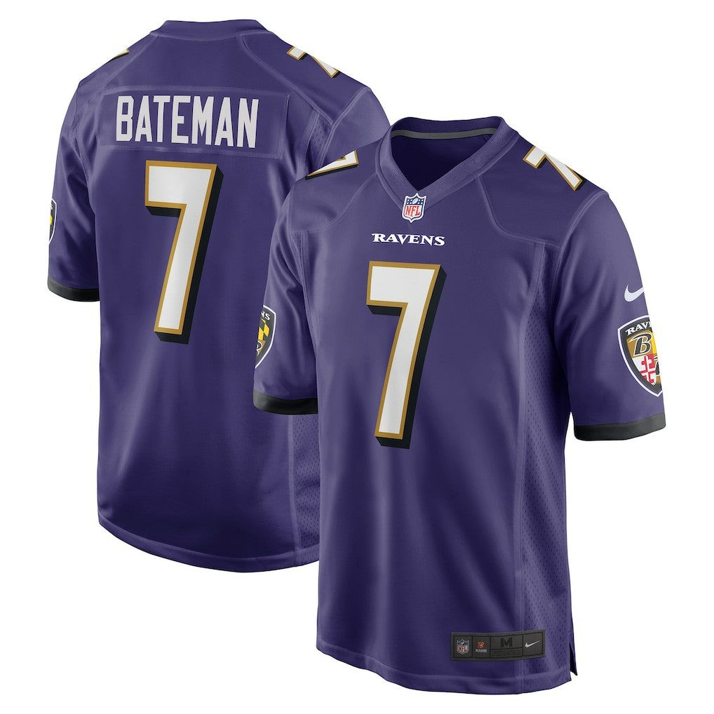 Rashod Bateman Baltimore Ravens Game Player Jersey - Purple - Nike