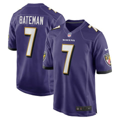 Rashod Bateman Baltimore Ravens Game Player Jersey - Purple - Nike