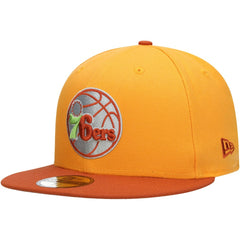 New Era Philadelphia 76ers 59FIFTY Fitted Hat Gold/Rust