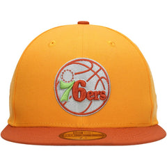 New Era Philadelphia 76ers 59FIFTY Fitted Hat Gold/Rust